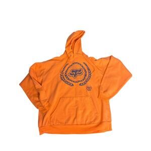 Fox Racing Yellow Hoodie Mens Large BMX Motocross Skater Streetwear Pullover